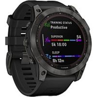 Garmin fēnix 7X - Sapphire Solar Edition - Heart Rate Monitor, Pulse Oximeter Sensor, Barometer, Altimeter, Digital Compass, Gyro Sensor, Accelerometer, Thermometer - Clock Display, Alarm, Timer, Stopwatch, Calendar - Sleep Quality, Heart Rate