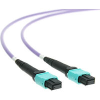 Legrand Value Series 7102128 V12-MMMP-3M-55LPFV Method B MTP Fiber Optic Cable - MTP Female to MTP Female - 3M (10FT) - 12 Fibers 0M4 - Purple - Plenum