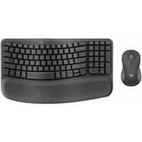 Logitech Wave Keys MK670 Keyboard & Mouse - USB Wireless Bluetooth Keyboard - English (US) - USB Wireless Bluetooth Mouse - Optical - 4000 dpi - 3 Button - Scroll Wheel - AA, AAA - Compatible with Computer, Tablet, Smartphone for PC, Mac