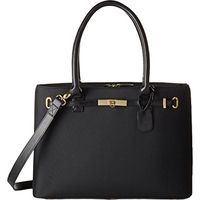 Francine FWT15BKTHBRED Thoroughbred Tote Handbag - Black - Nylon - Genuine Leather