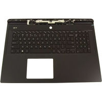 Dell N1D11 Palmrest Assembly for G7 7790 - US Keyboard with White Letters - Without Mini DisplayPort - Backlit - Black