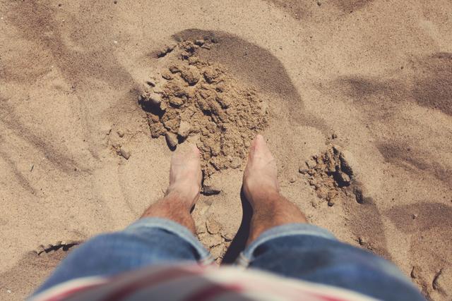 Feet in sand