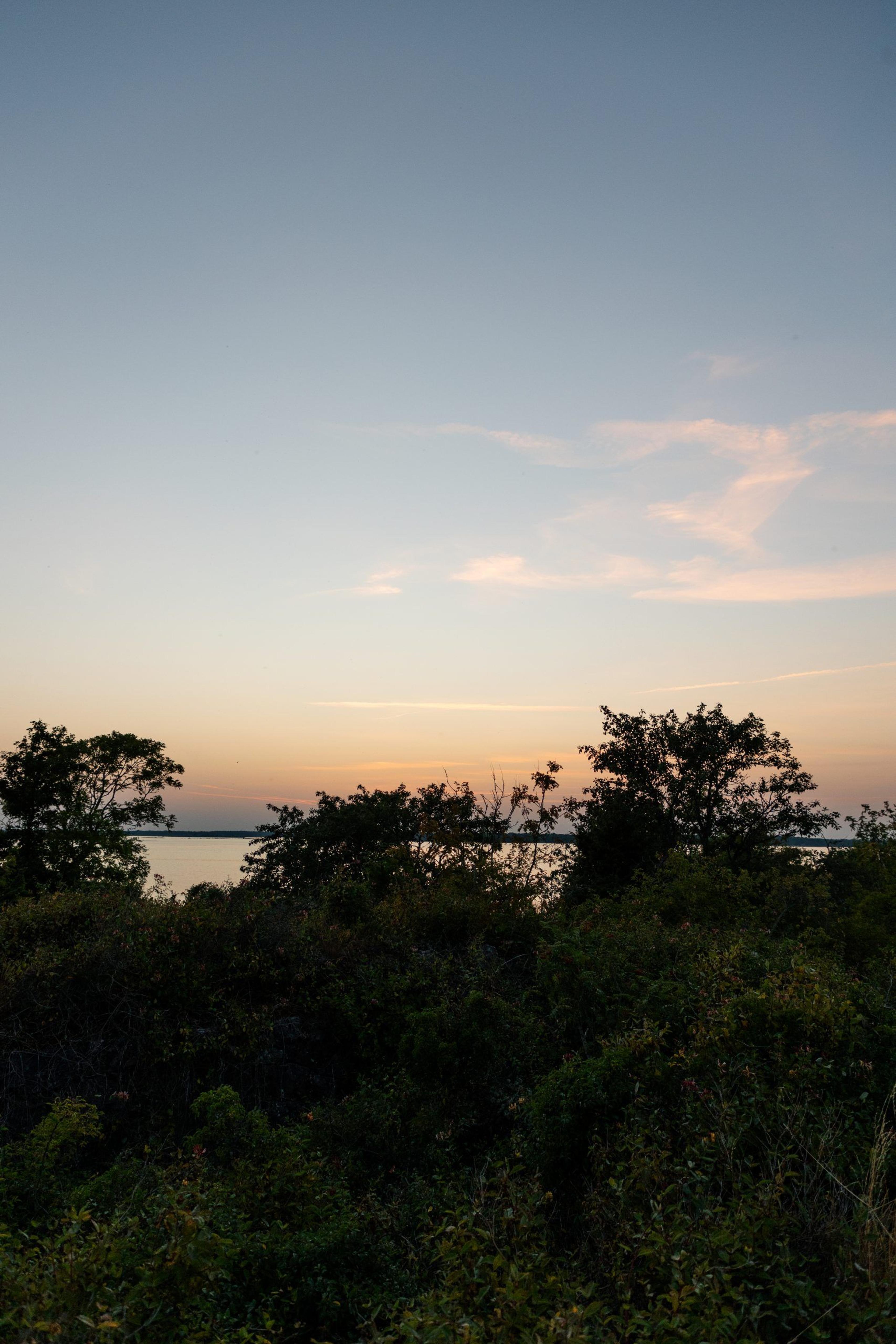 Sunset by the sea