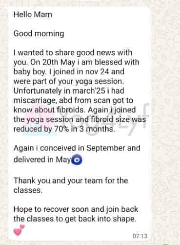 After Yoga at Yog4Lyf, Her Fibroids Reduced by 70% and She Delivered a Healthy Baby Boy
