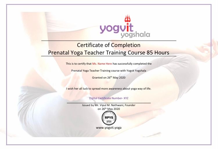 Prenatal and Postnatal PYTT YTT 85-Hour Yoga Alliance Certified