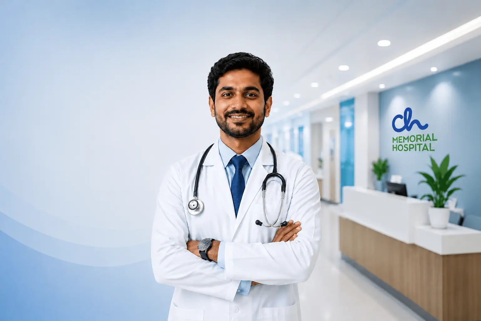 Smiling healthcare professional