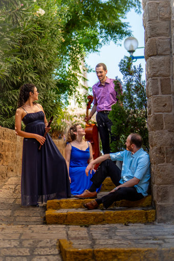 Nari relaxing after an intense recording session