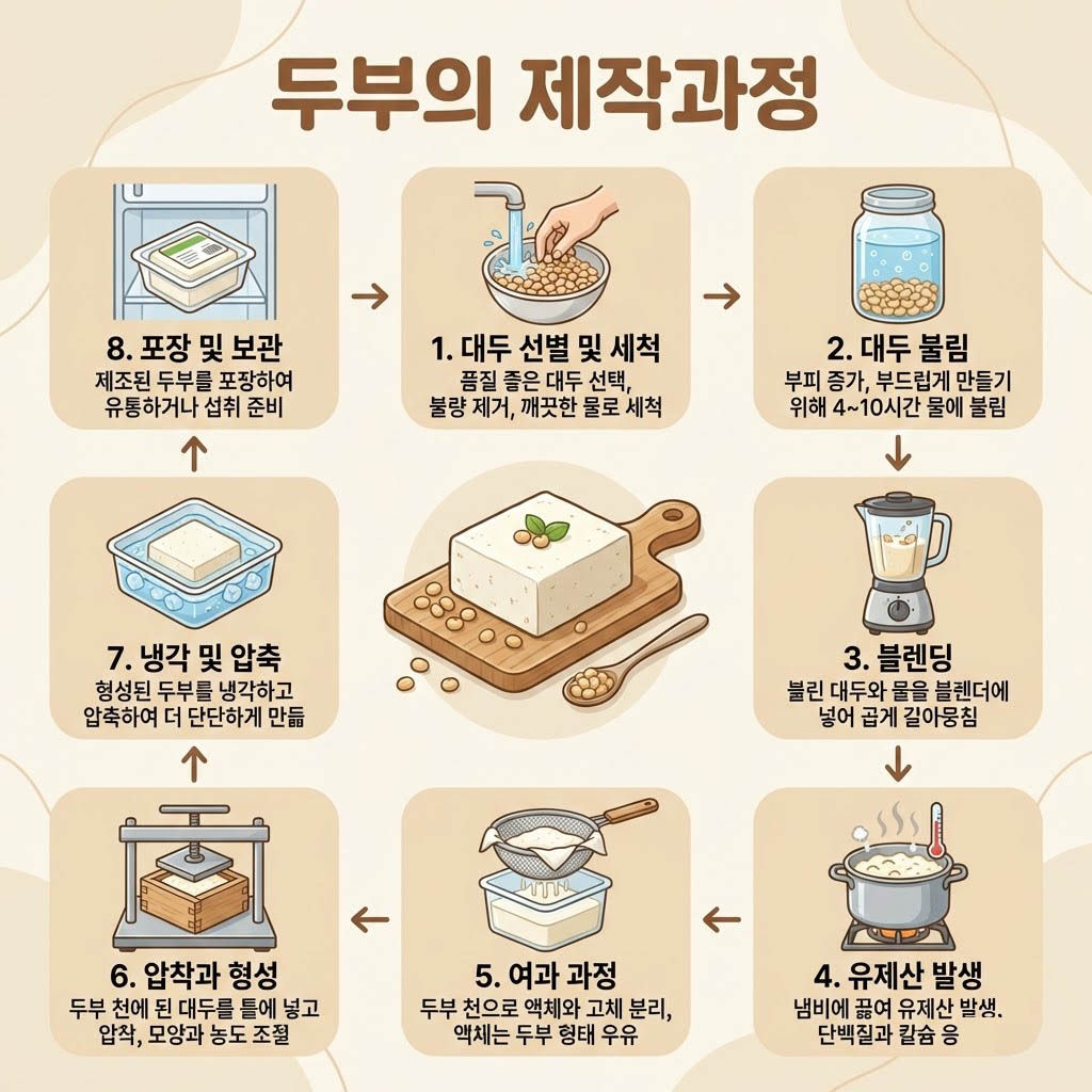 두부의 제작과정
