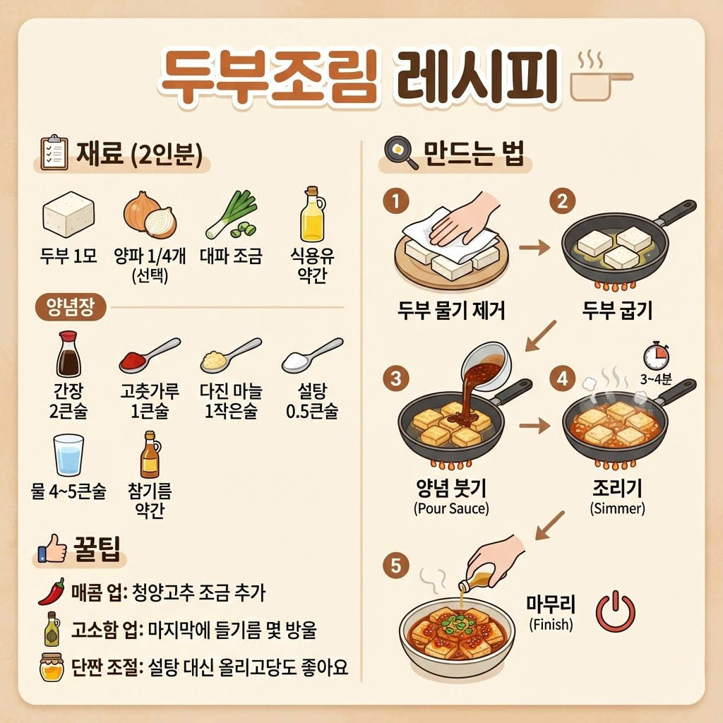 두부조림 레시피