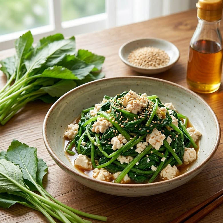 참나물 두부무침 간단 레시피