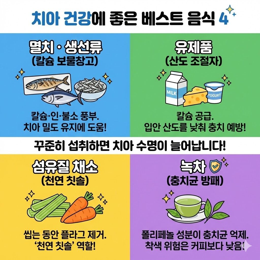 치아 건강에 좋은 베스트 음식 4