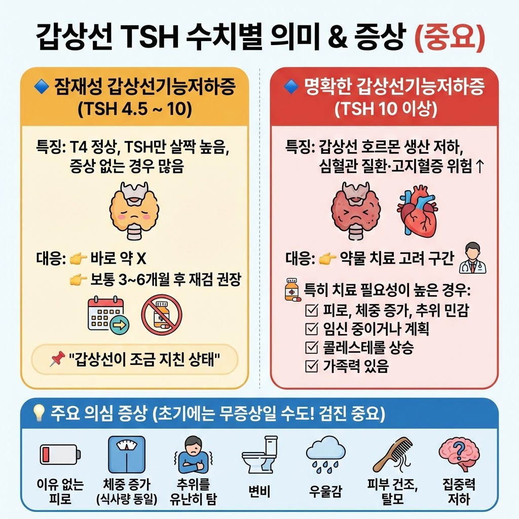 TSH 수치별 의미 (중요)
