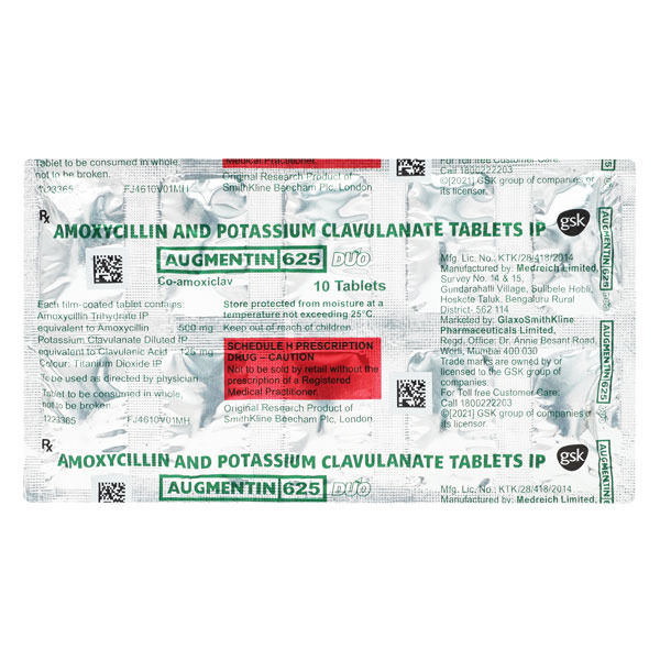 Augmentin 625 Duo Tablet