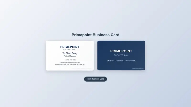 Primepoint Business Card