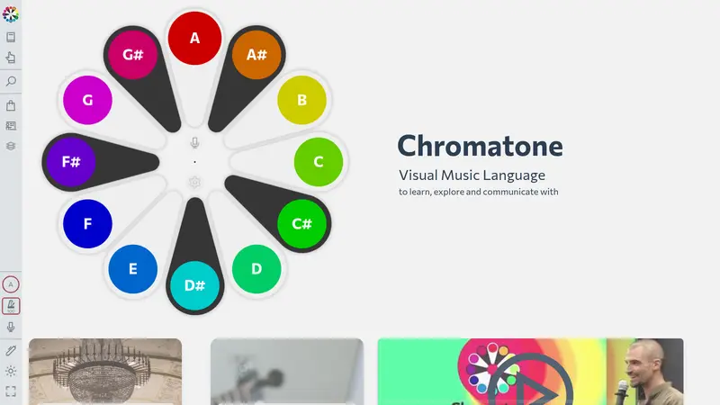 Screenshot of Chromatone Visual Music Language