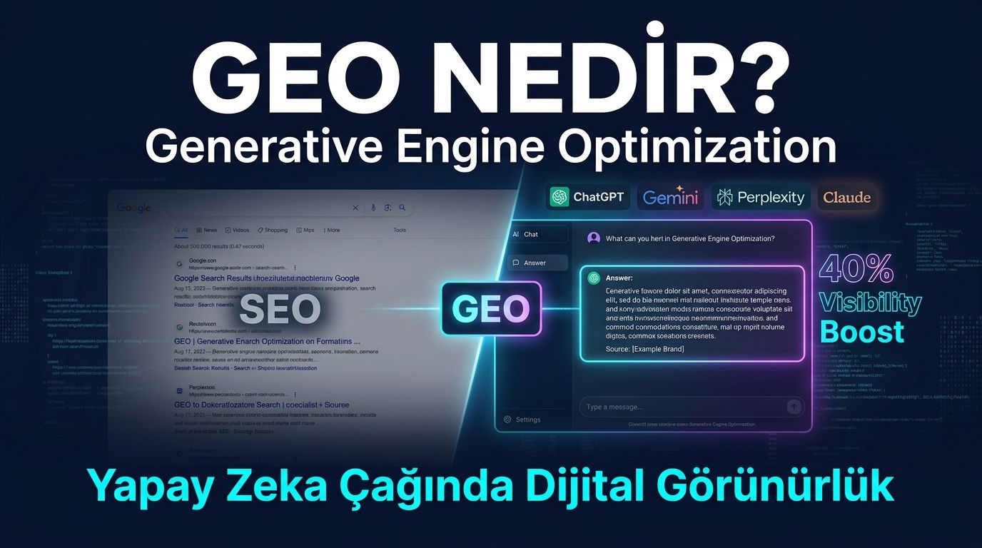 GEO Nedir? Generative Engine Optimization ile Yapay Zeka Çağında Dijital Görünürlüğünüzü Artırın
