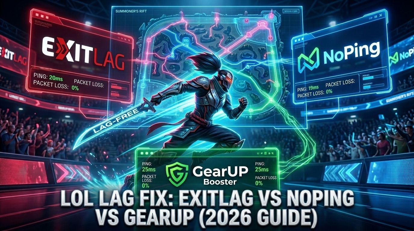 How to Fix High Ping & Packet Loss in LoL (2026): ExitLag vs NoPing vs GearUP Booster