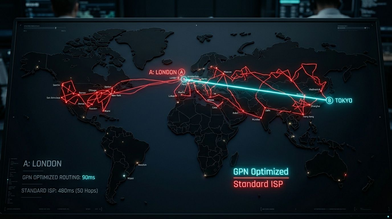 Global network routing
