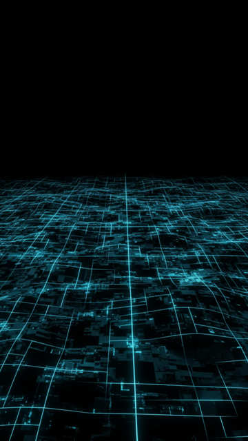 Cyber Grid Void — Abstract wallpaper