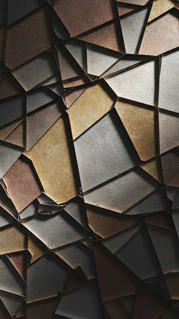 Shattered Metallic Geometry — Abstract wallpaper