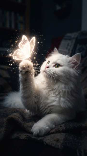 Magic Butterfly Cat — Animals wallpaper
