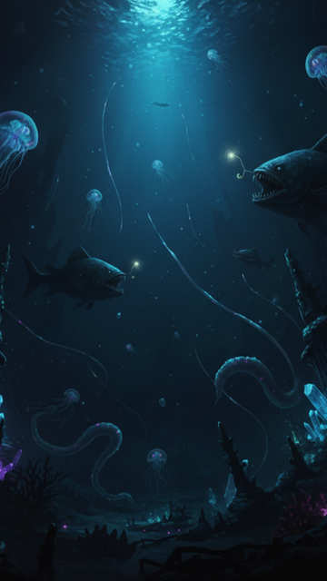 Deep Sea Abyss — Dark wallpaper