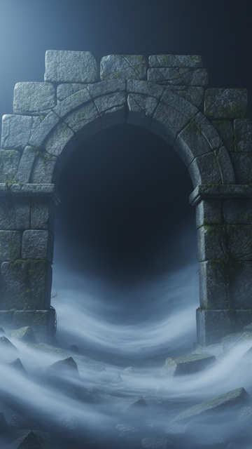 Misty Archway Mystery — Dark wallpaper