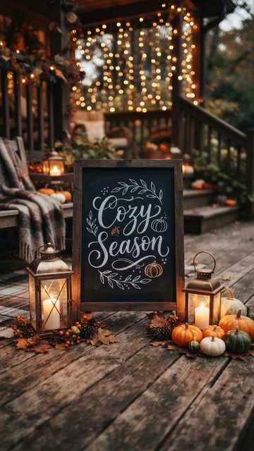 Cozy Season Chalkboard — Designs wallpaper