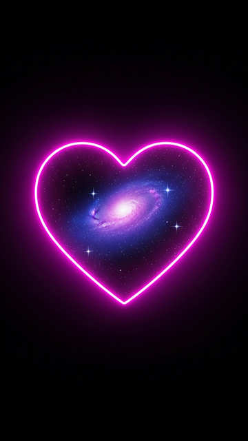 Luminous Heart Neon — Designs wallpaper