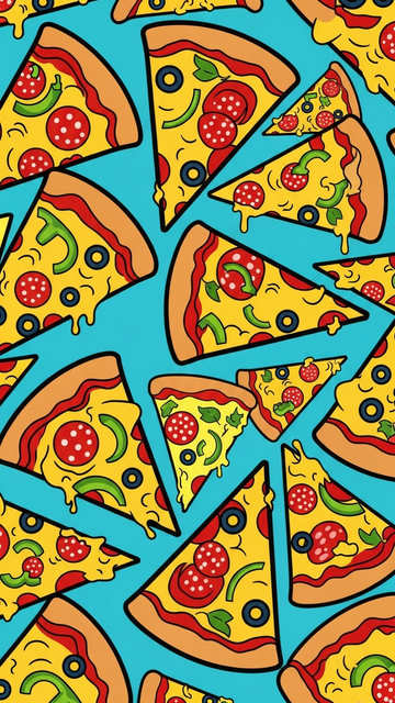 Pizza Pop Pattern — Funny wallpaper