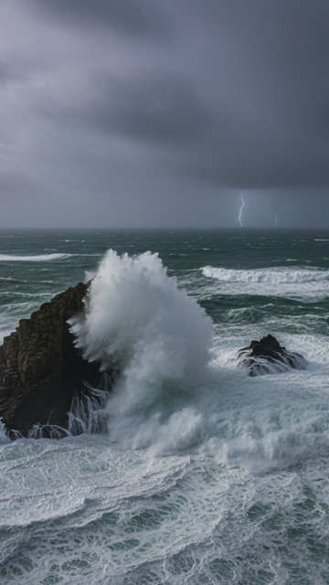 Stormy Ocean Cliffs — Nature wallpaper