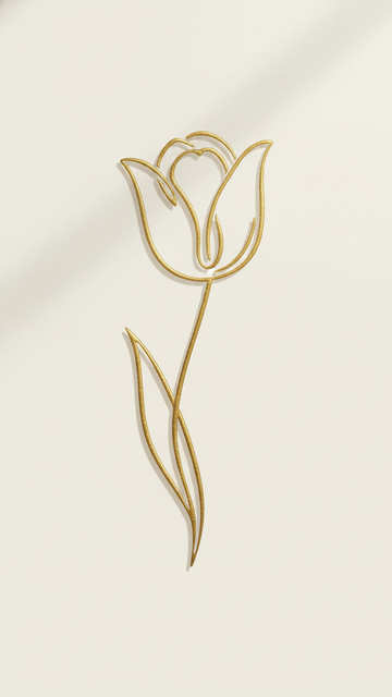 Minimal Line Art Tulip — Patterns wallpaper