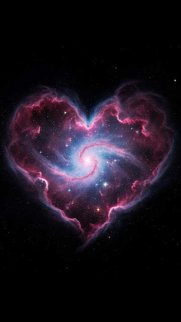 Cosmic Heart Nebula — Space wallpaper