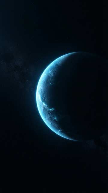 Deep Space Crescent — Space wallpaper