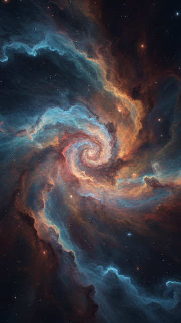 Swirling Interstellar Clouds — Space wallpaper