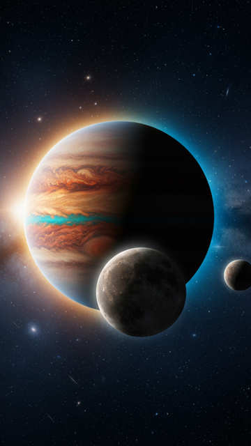 Two Moons Exoplanet — Space wallpaper