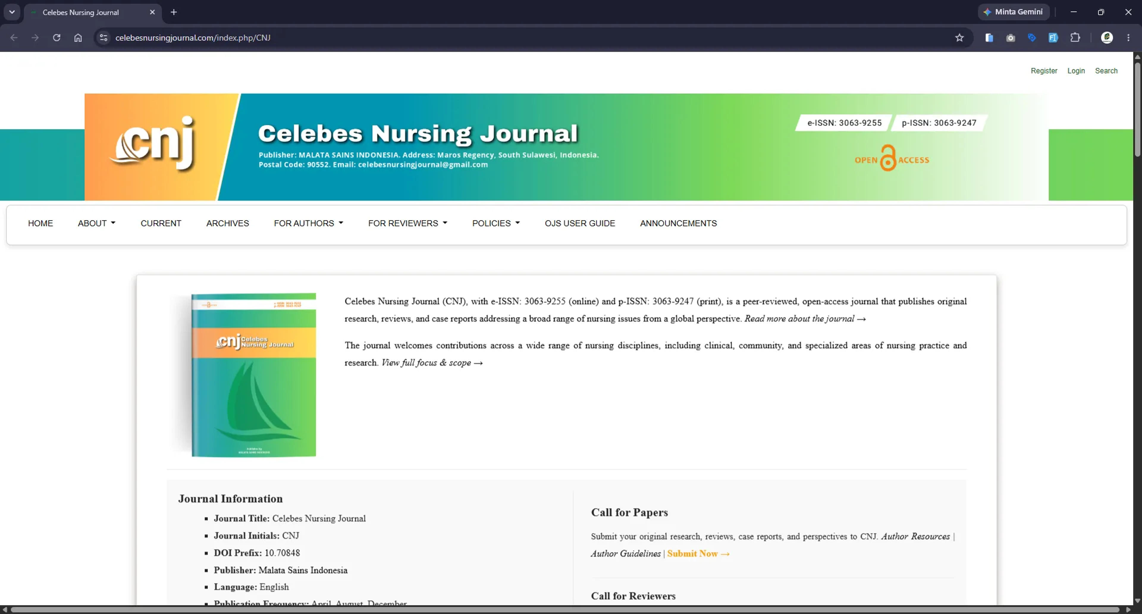 Celebes Nursing Journal