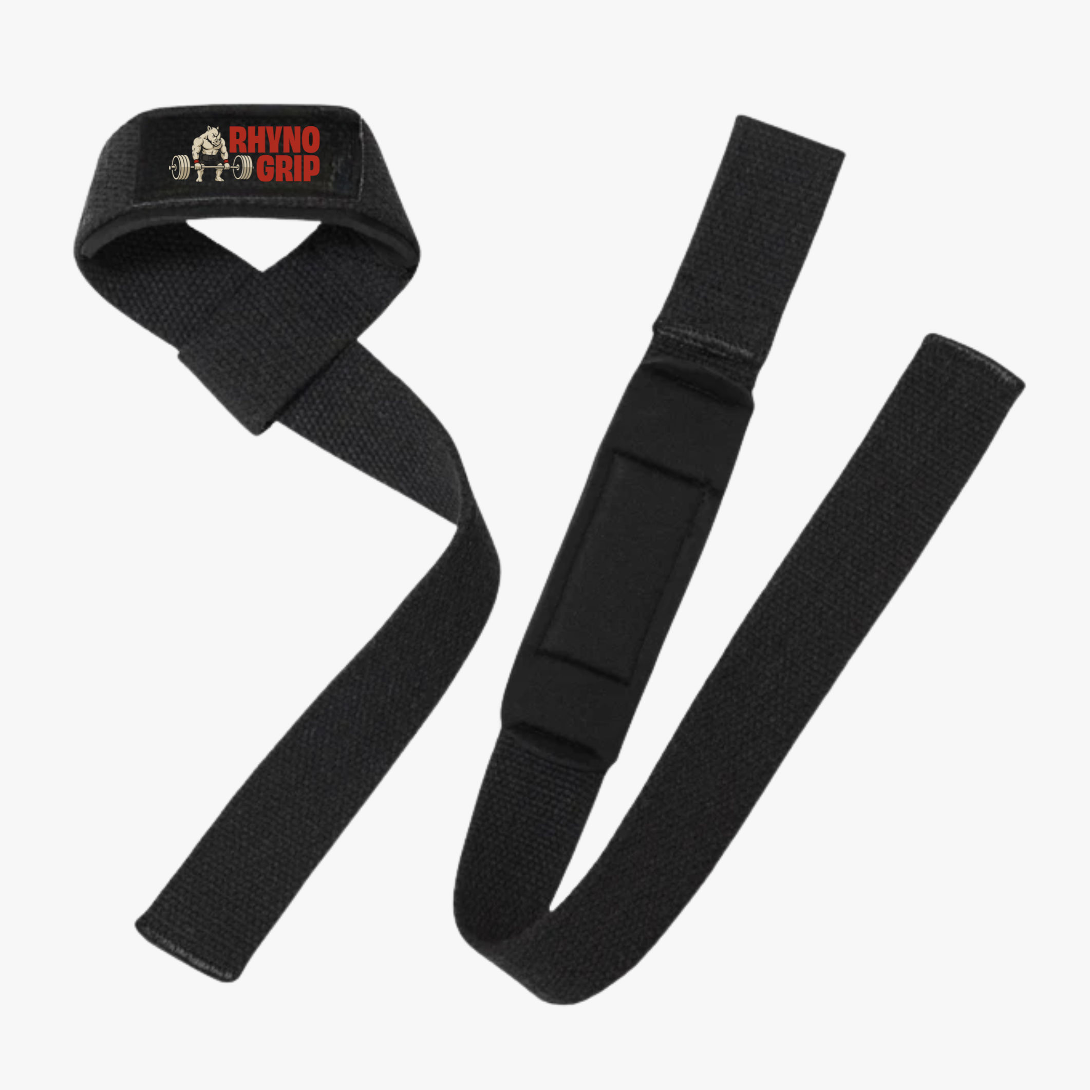 RhynoGrip Heavy-Duty Lifting Straps with Neoprene Padding (Pair) Wrist Support for Deadlifts, Pull-Ups, Weightlifting & Strength Training