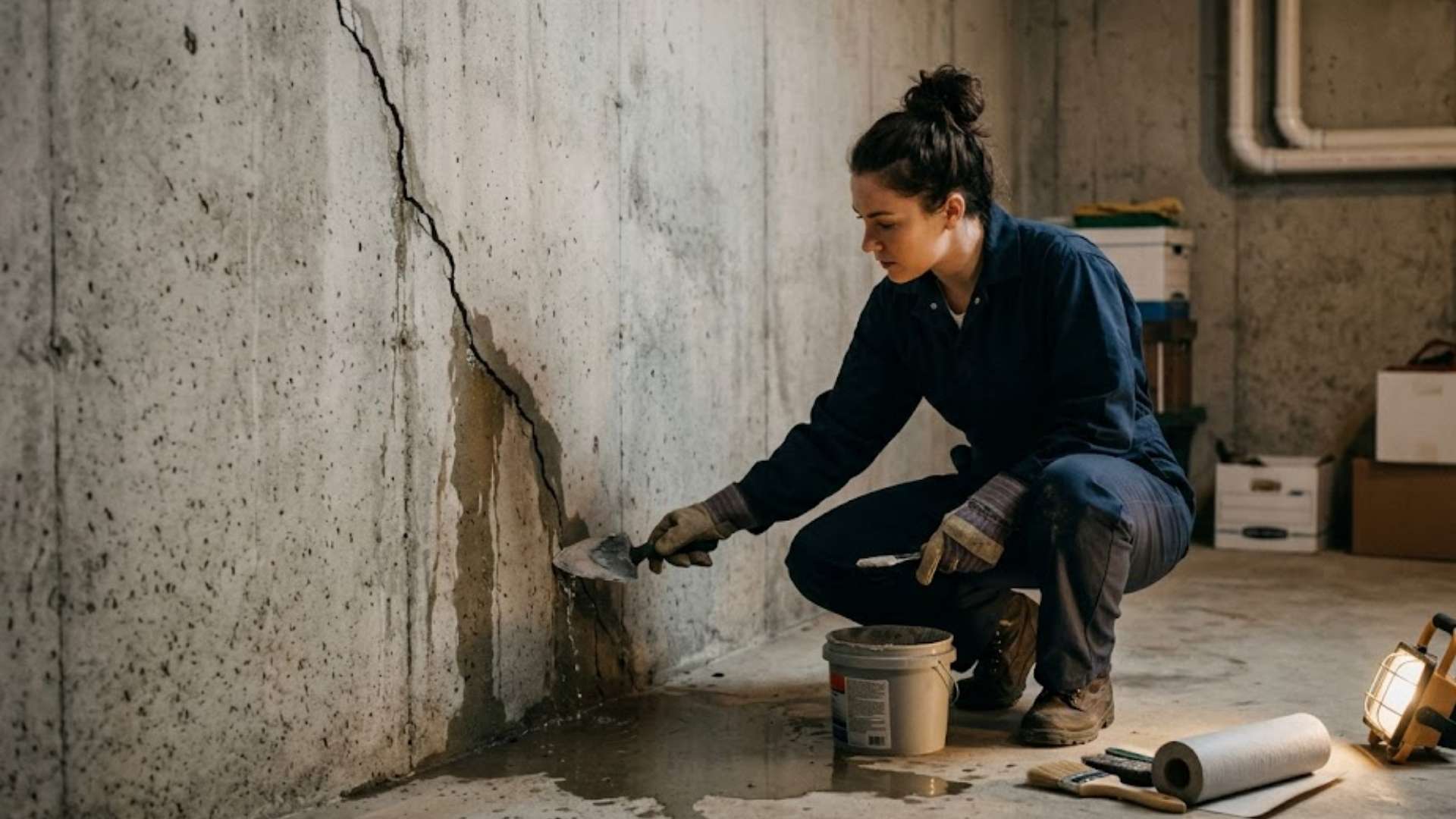 Basement Wall Crack Letting Water Inside in Loami, IL