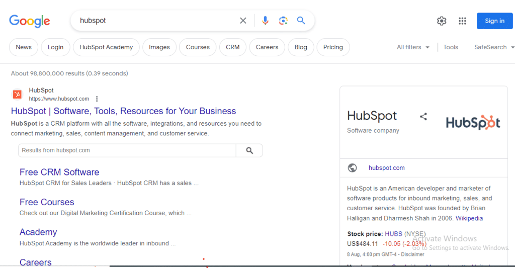 HubSpot Listing