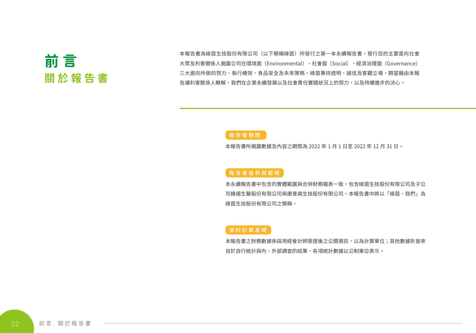 綠茵生技(康普森生技)ESG永續報告書型錄設計全系列展示