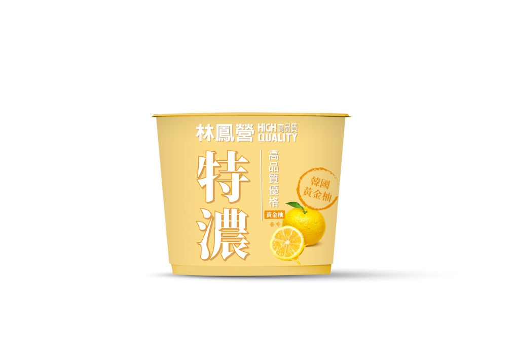 林鳳營特濃重乳黃金柚優格包裝設計設計細節