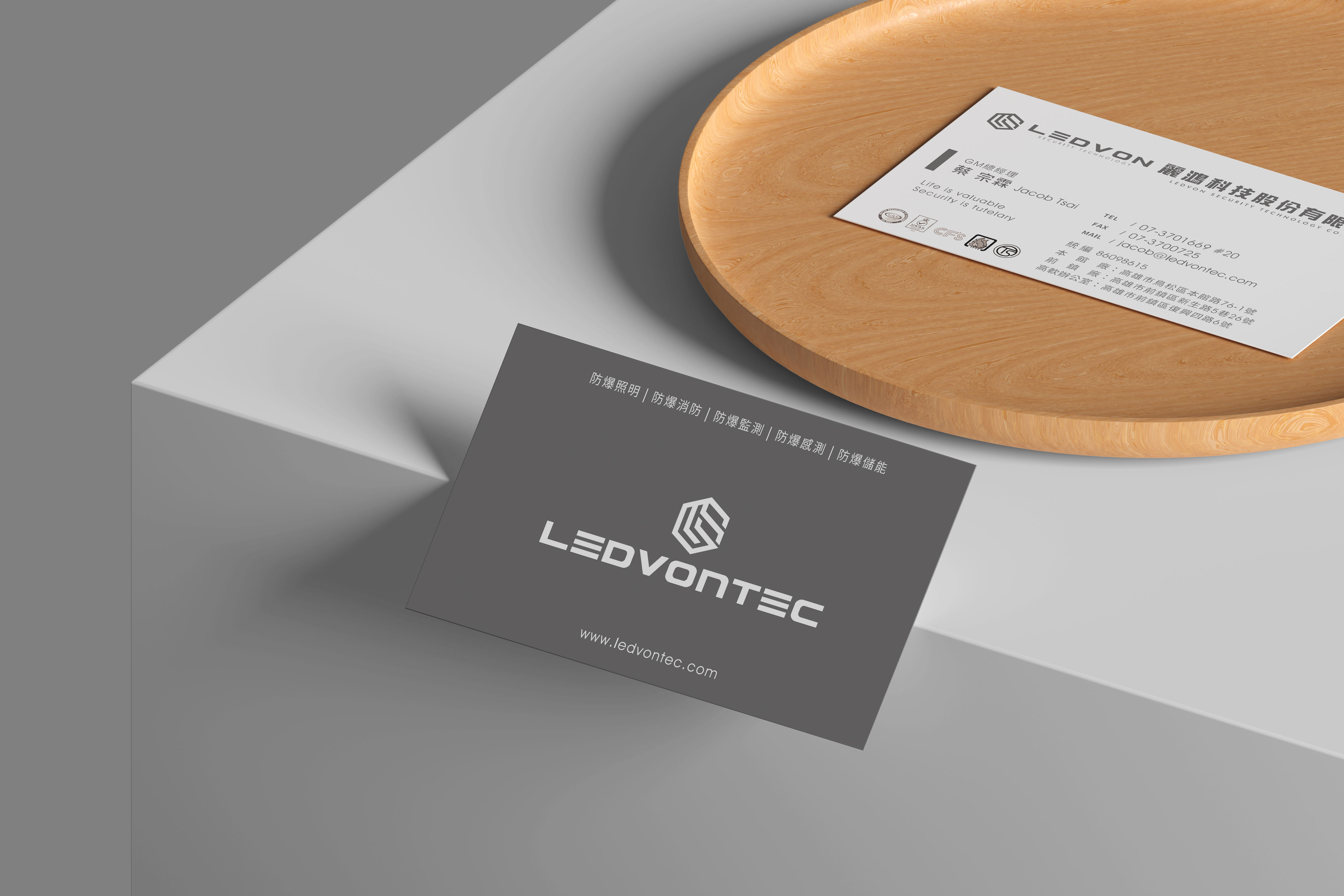 麗鴻科技股份有限公司 LOGO+名片LOGO 設計正面展示