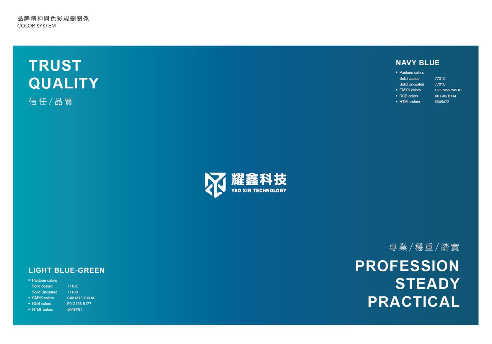 耀鑫科技品牌LOGO 設計整體呈現