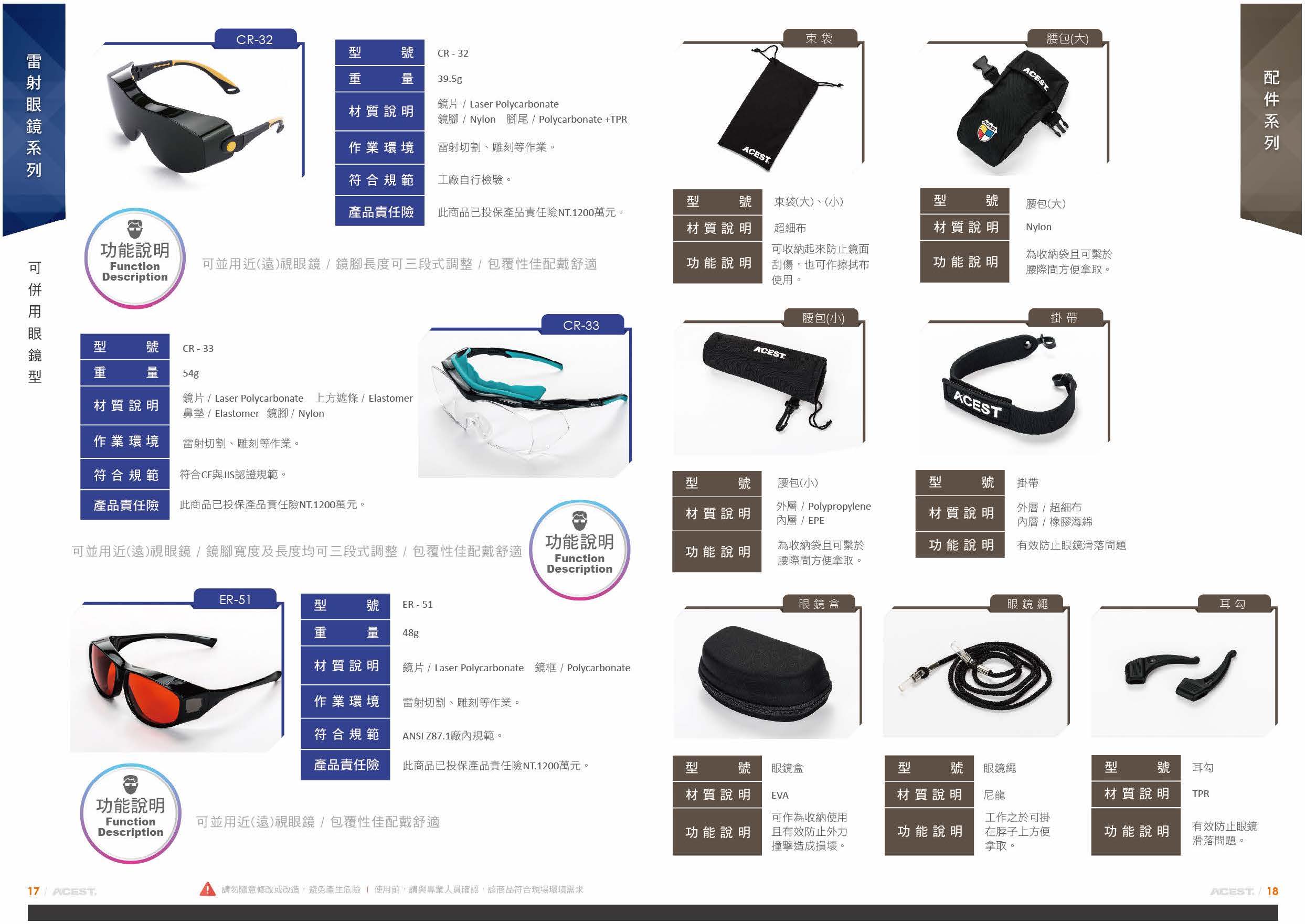 ACEST International goggles product catalog design (including commercial photography) catalog design front view