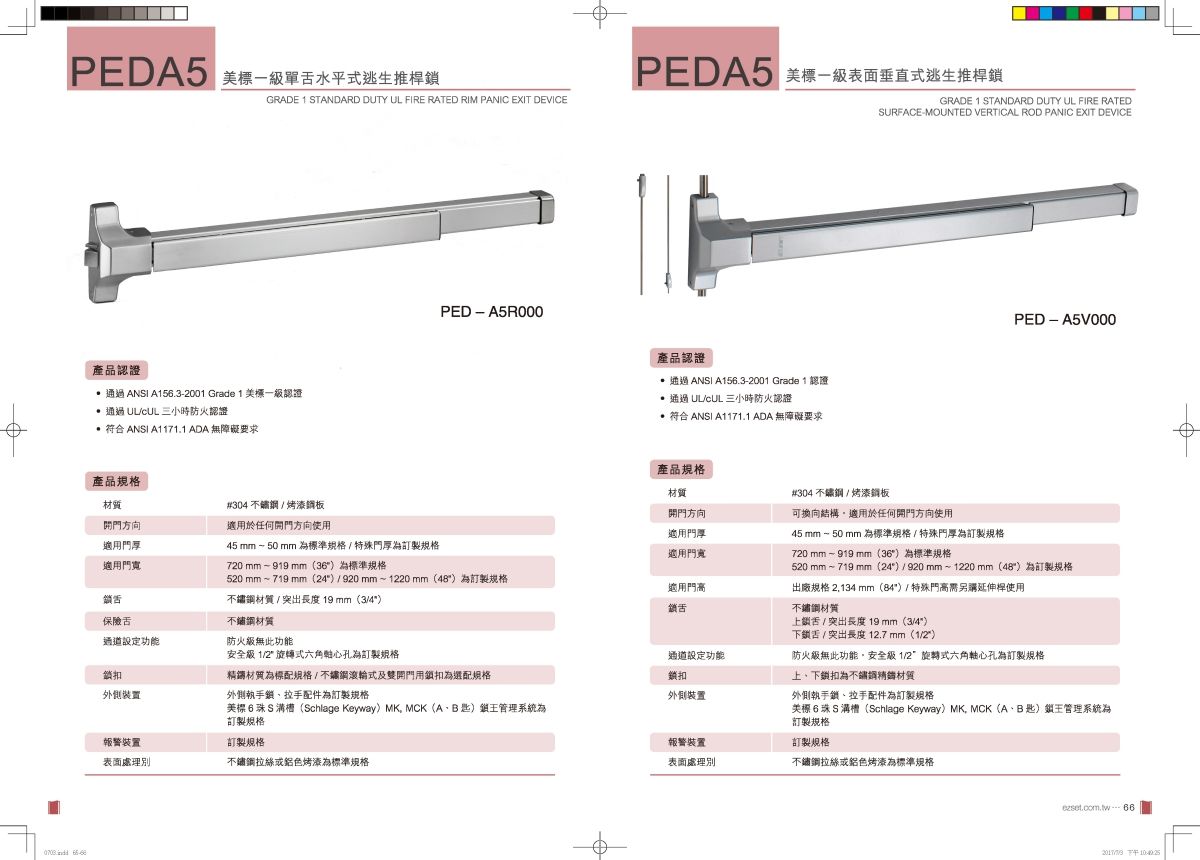 EZSET Hardware Product Catalog World design full series