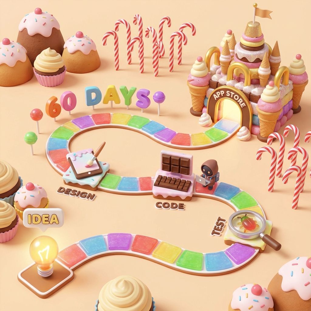 Teen developer working on mobile app project