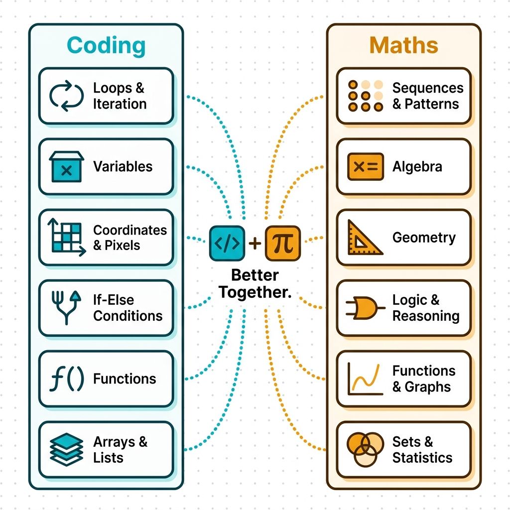 Checklist infographic showing key features to evaluate when choosing an online learning platform for kids including live classes, coding, maths, and transparent pricing