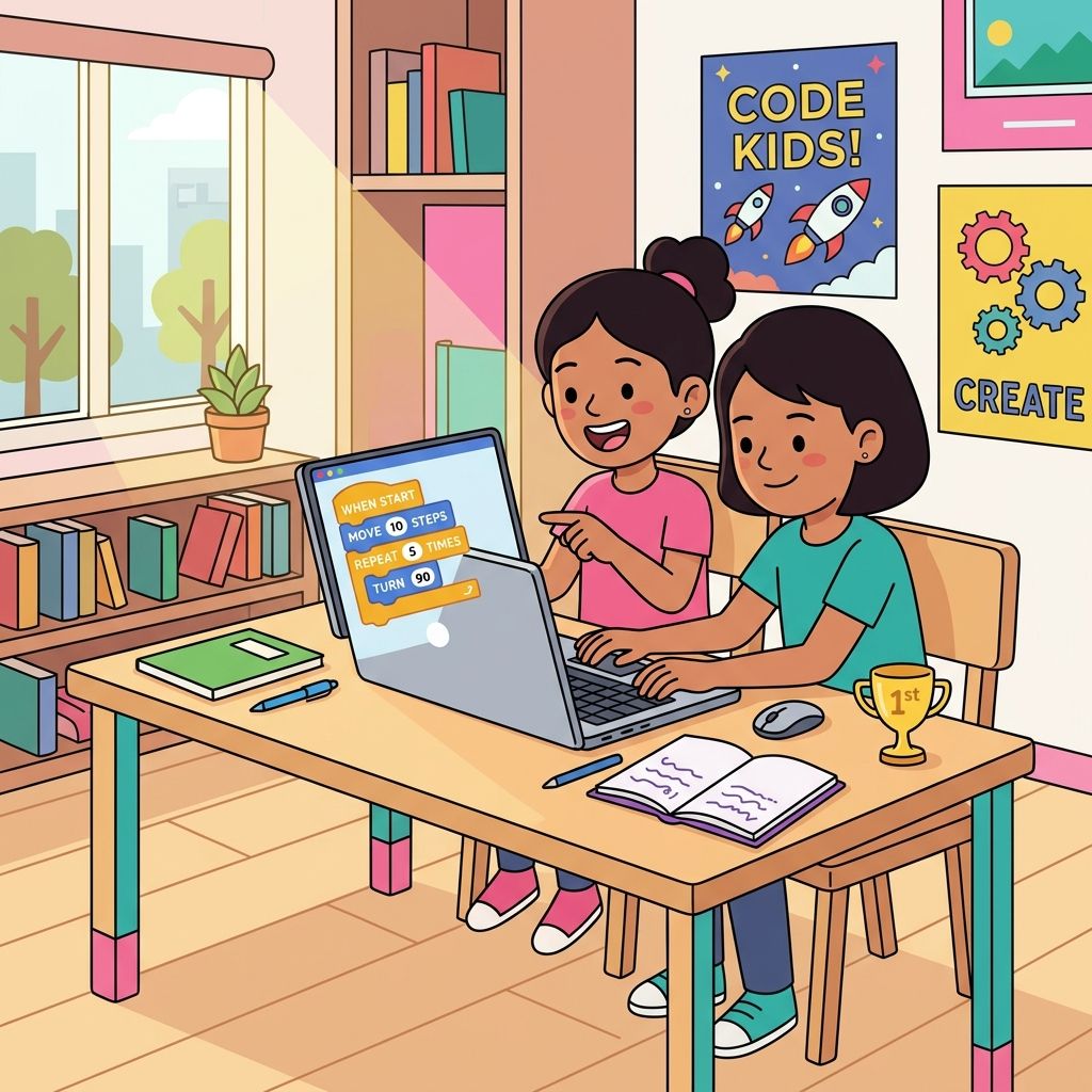 Young Indian girls learning STEM and coding, breaking barriers in technology education