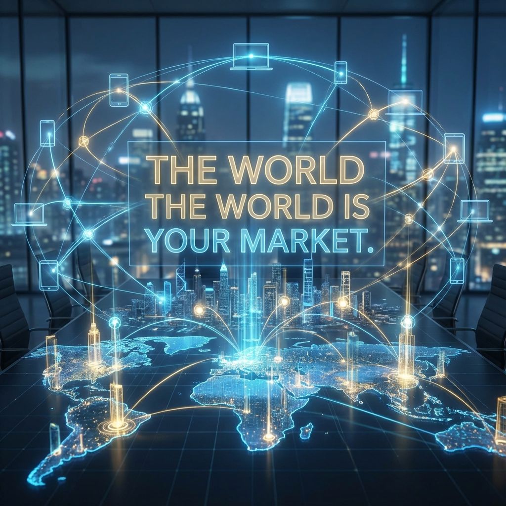 Business owner reviewing website and mobile app analytics